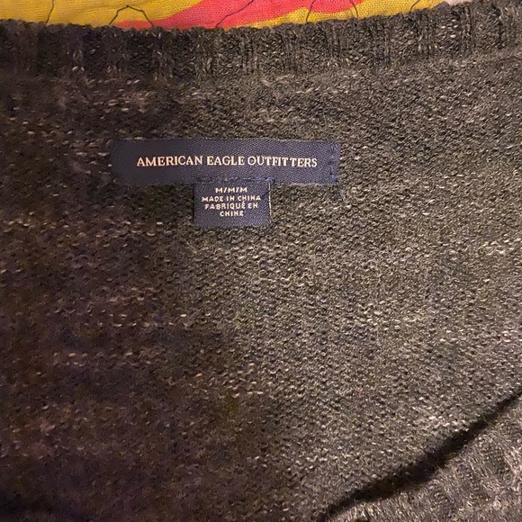 Gray lace up sweater - Picture 2 of 2